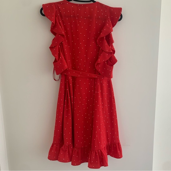 SHE & SKY wrap dress, red - Picture 3 of 3